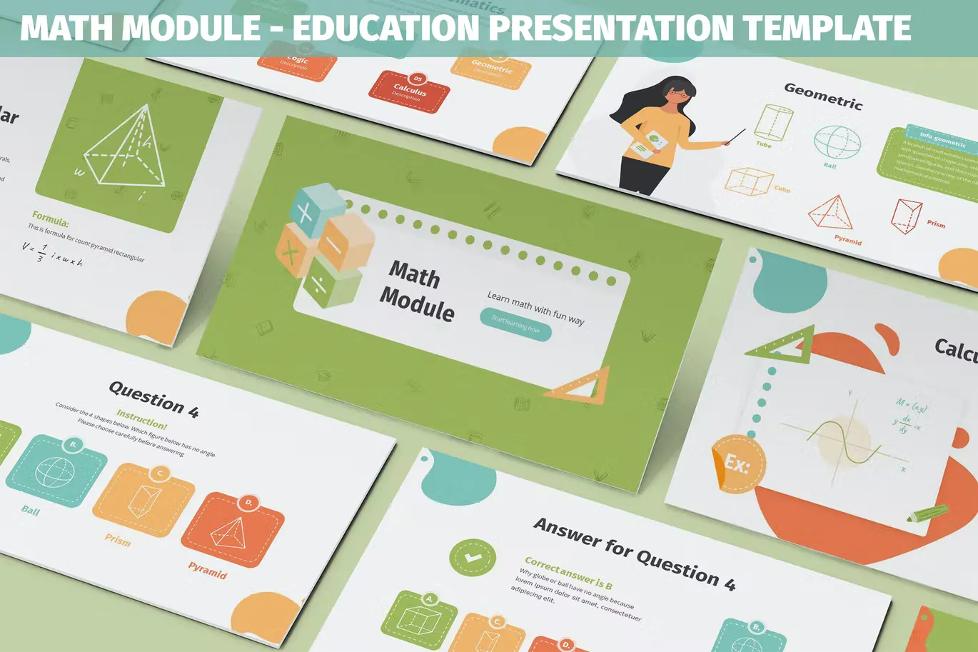 Math Module Education Powerpoint Template