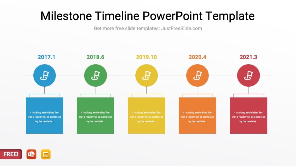 Free Milestone Timeline PowerPoint Template