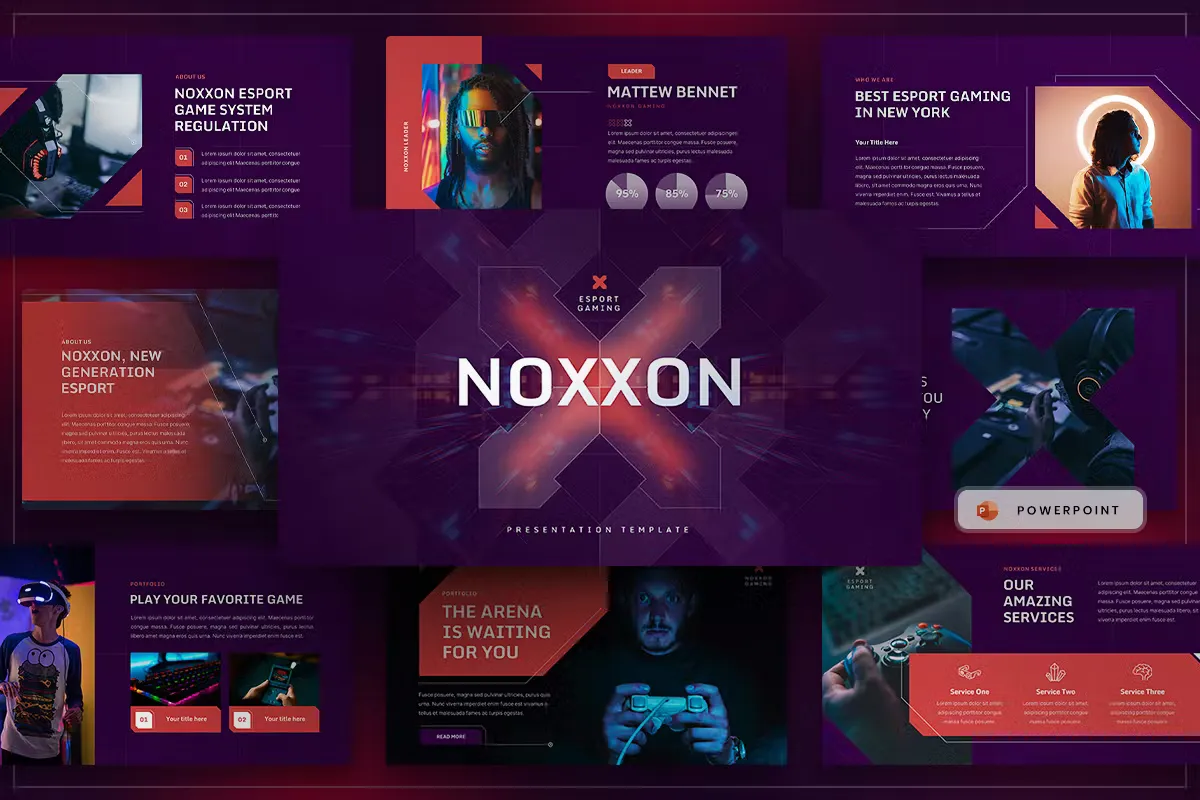 Noxxon Esport Gaming PowerPoint Template