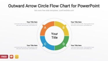 Outward Arrow Circle Flow Chart for PowerPoint