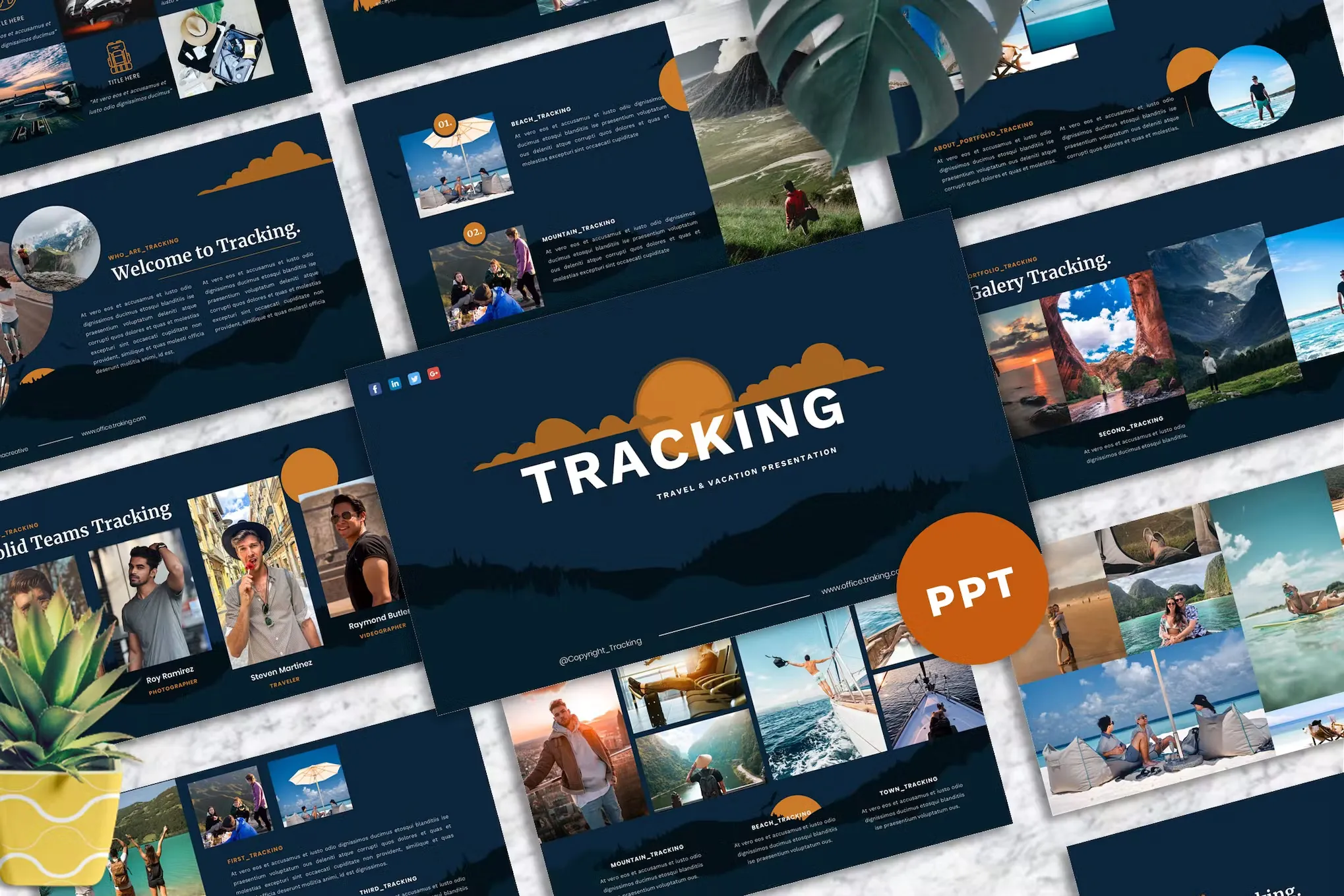 Tracking Travel PowerPoint Template