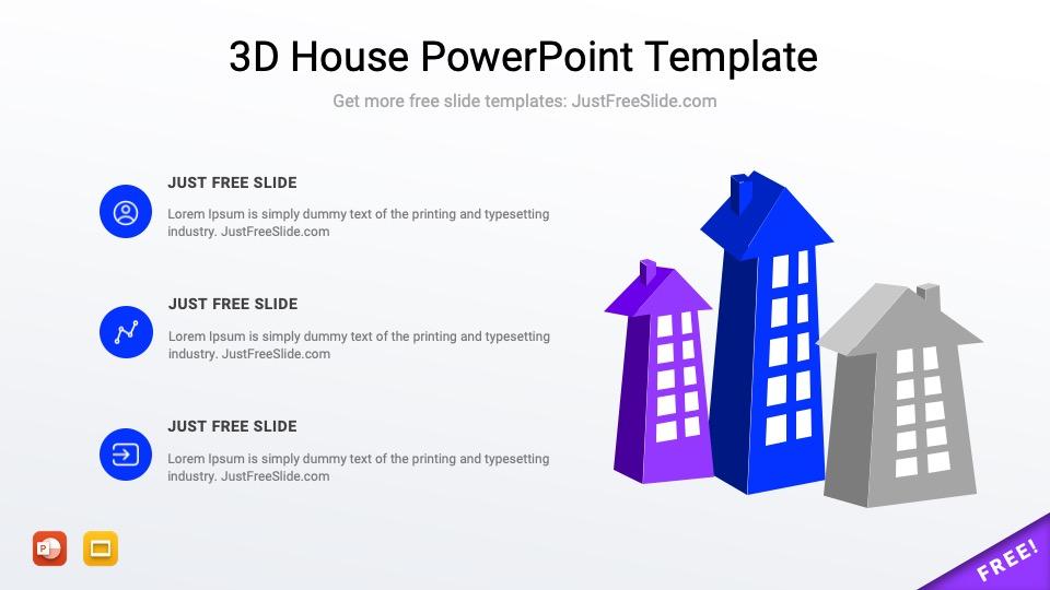 Free 3D House PowerPoint Template