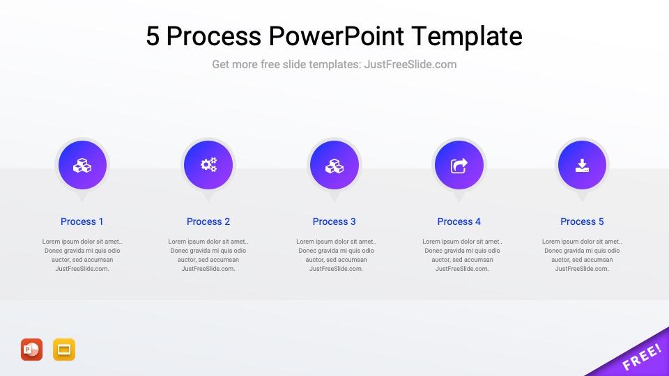 5 Process PowerPoint Template
