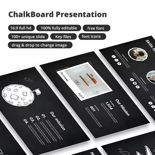 Chalk Board Presentation template