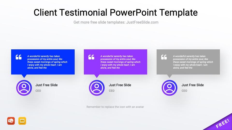 Free Client Testimonial PowerPoint Template