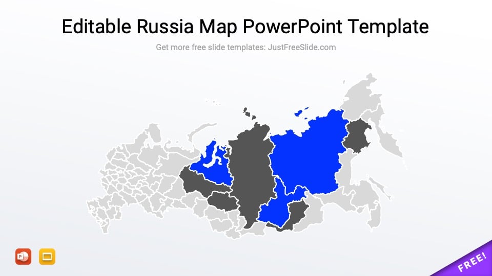 Free Editable Russia Map PowerPoint Template