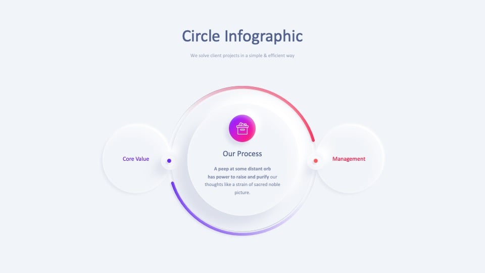 Neomorphism Circle Infographic