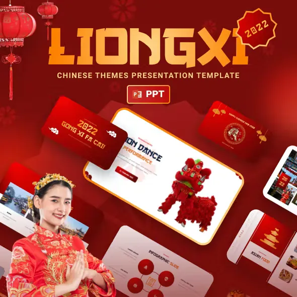 LIONGXI Chinese Themes Powerpoint Template
