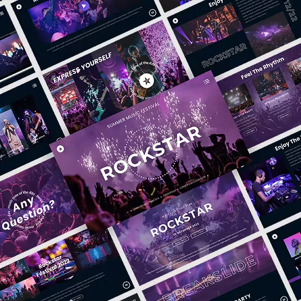 Rockstar Music Event PowerPoint Template