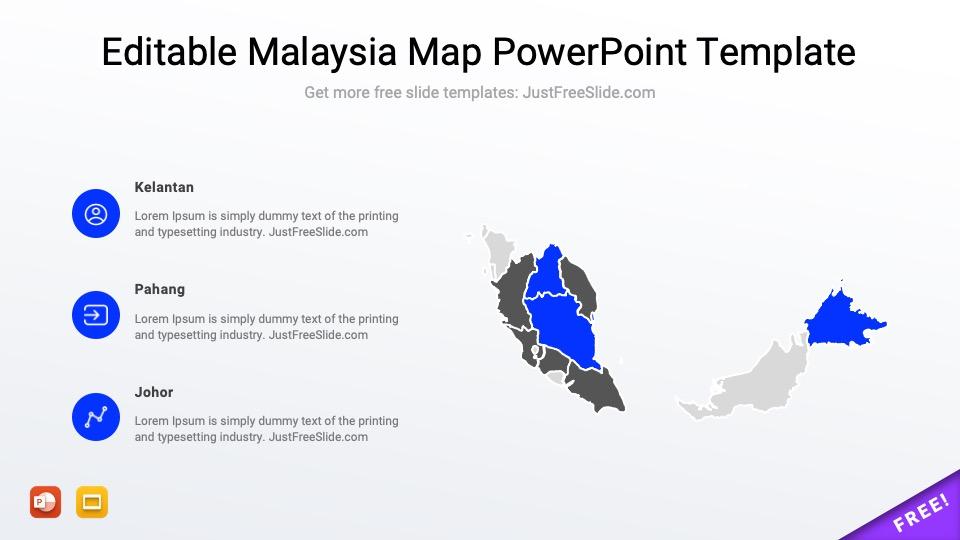 Slide2 Editable Malaysia Map PowerPoint Template