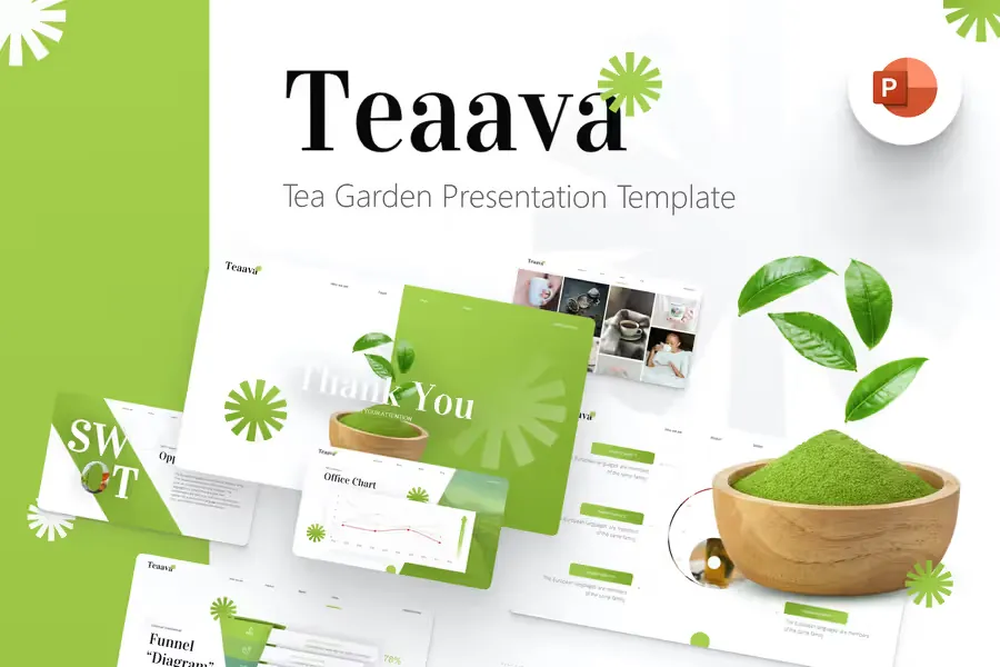 Teaava Tea Garden PowerPoint Template