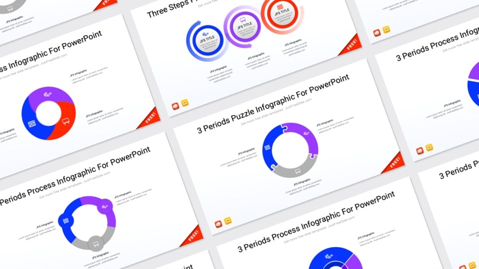 3 Step Process Infographic Collection For PowerPoint (10 Slides)