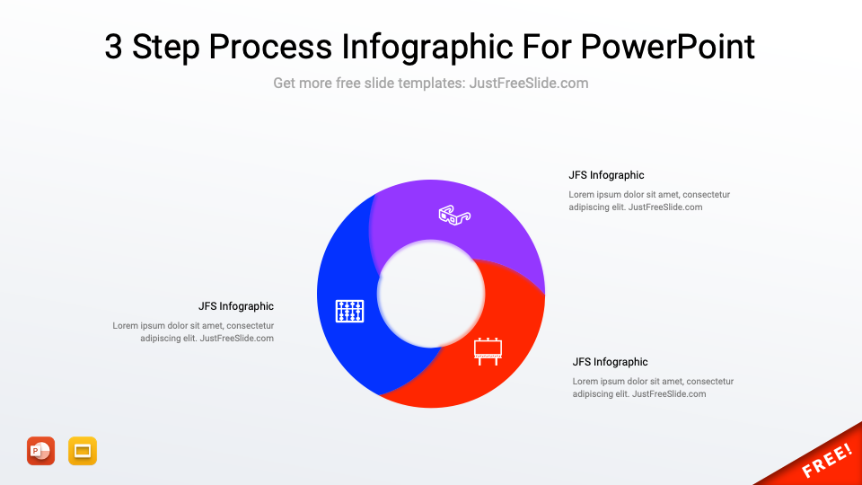 3 Step Process Infographic For PowerPoint1