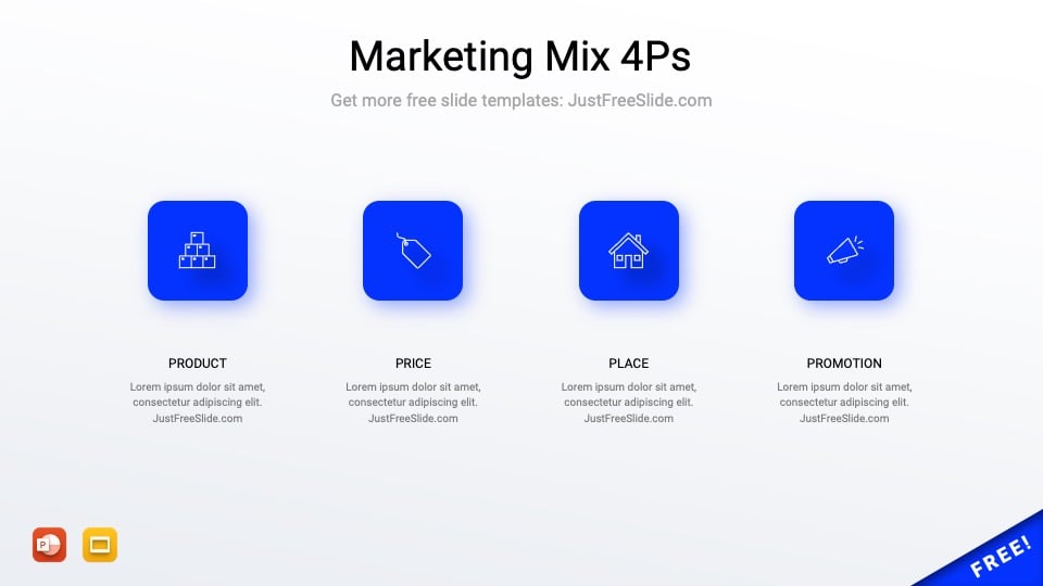 Marketing Mix 4Ps PowerPoint Template4
