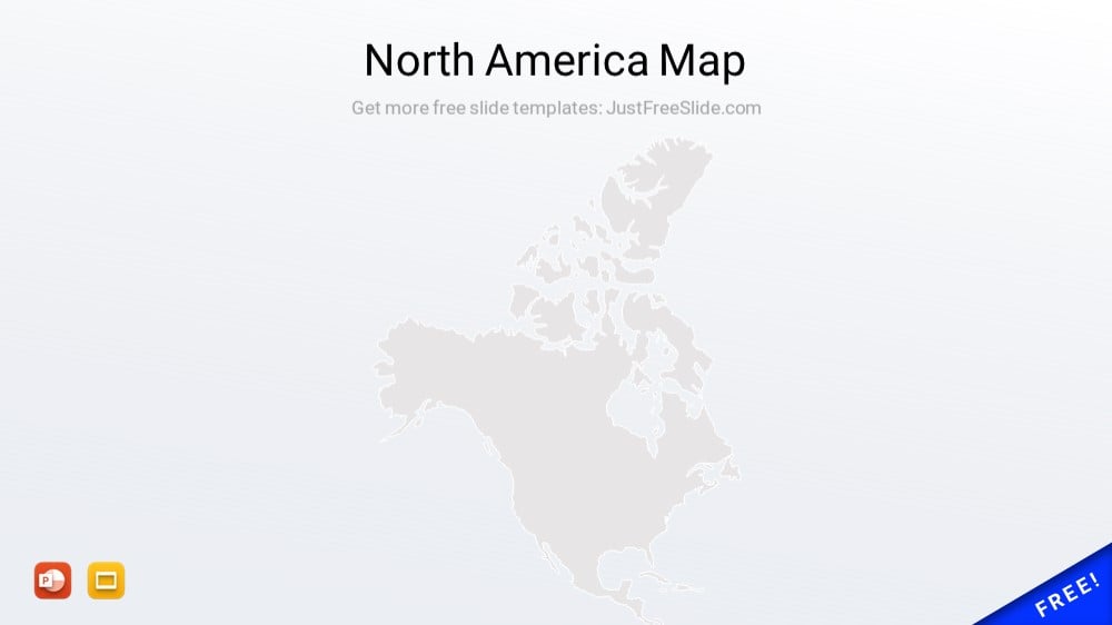 Editable North America Map for PowerPoint