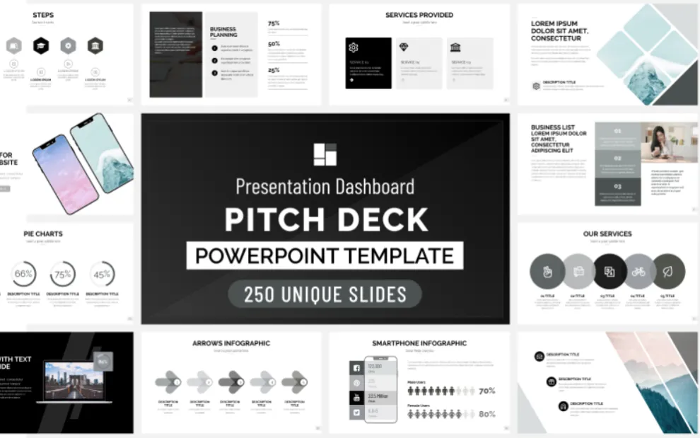 Pitch Deck Presentation Dashboard