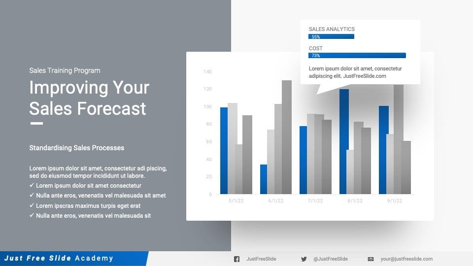 Free Sales Training PowerPoint Template - improving your sales forecast