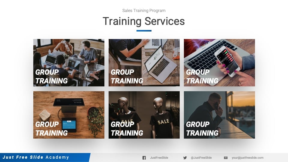 Free Sales Training PowerPoint Template - training services