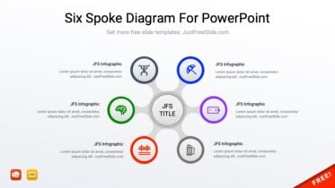 Six Spoke Diagram For PowerPoint