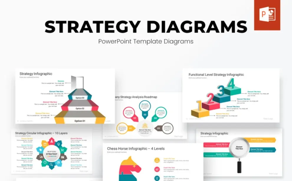 Strategy PowerPoint Diagrams Templates Simple