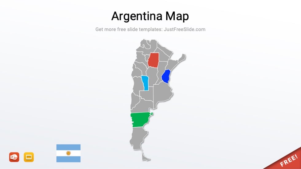 Free Argentina Map for PowerPoint