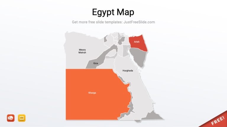 Free Kenya Vector Map For PowerPoint Just Free Slide   Egypt Map For PowerPoint 768x432 