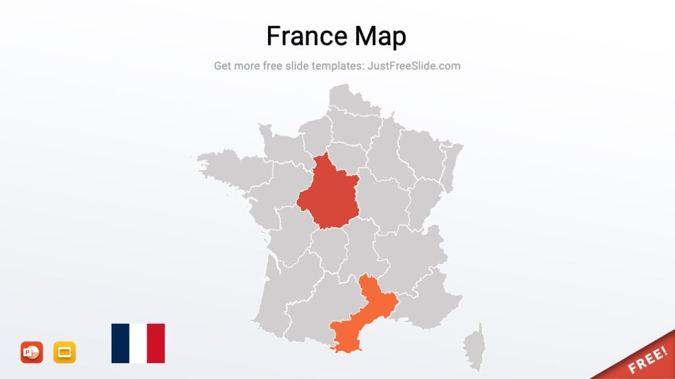 Free Editable France Map for PowerPoint