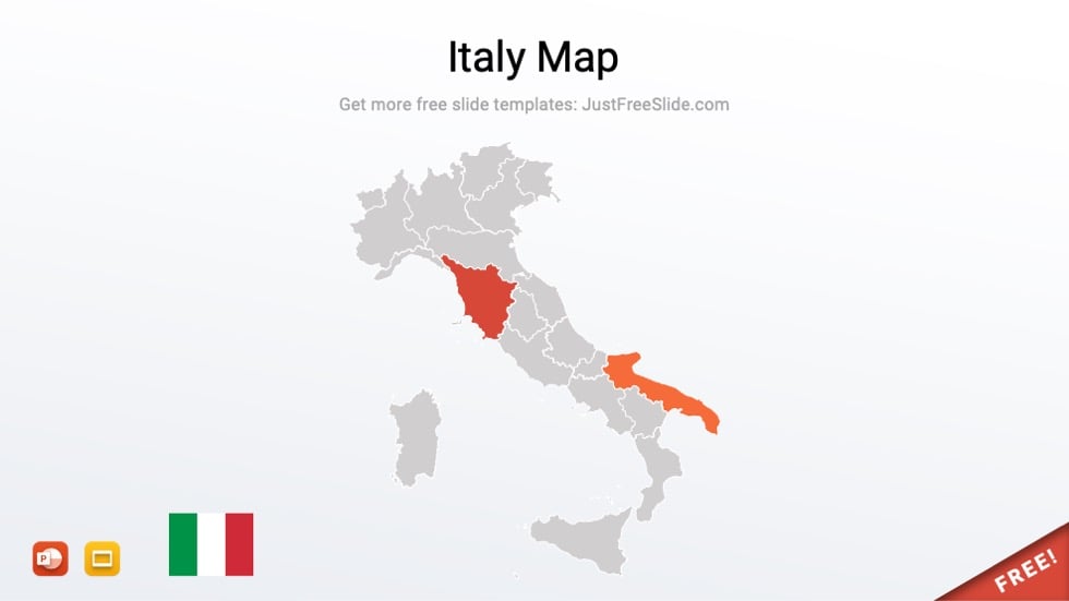 Free Editable Italy Map for PowerPoint