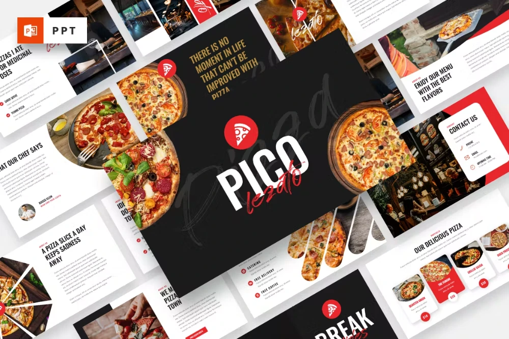 Pico Lezato Pizza Powerpoint Template