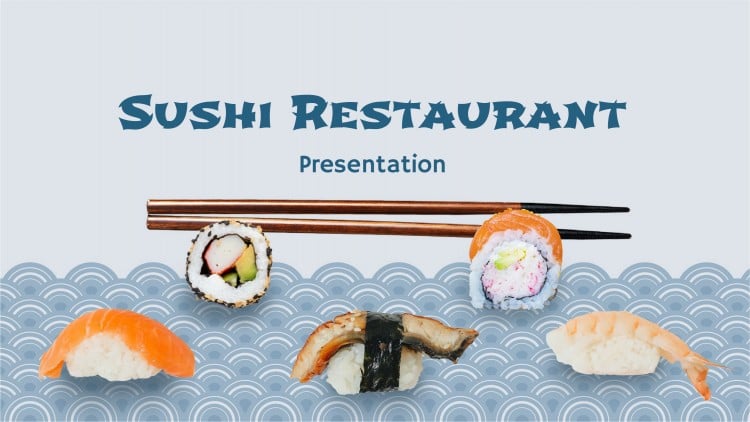 Sushi Restaurant free Google Slides Theme