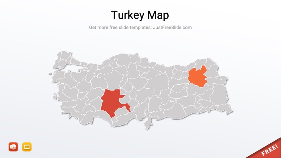 Free Editable Turkey Map for PowerPoint