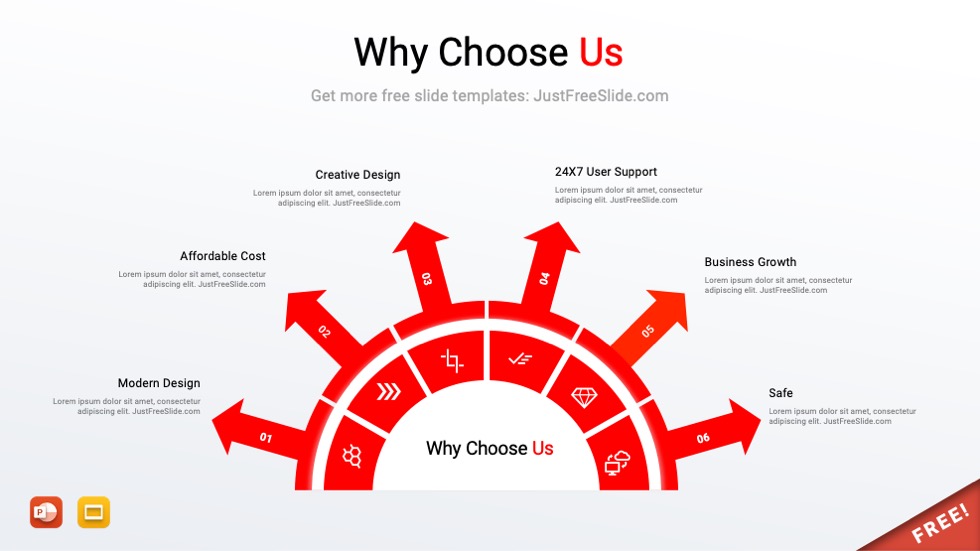 Why Choose Us Slide Design (5 Ideas + Free download) | Just Free Slide