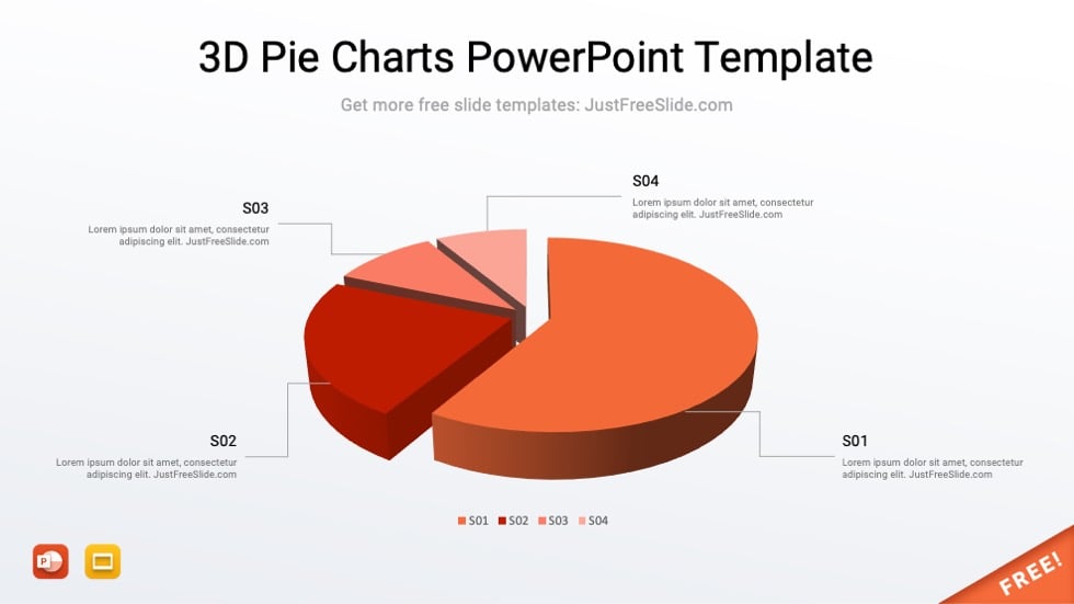 3D Pie Charts PowerPoint Template2