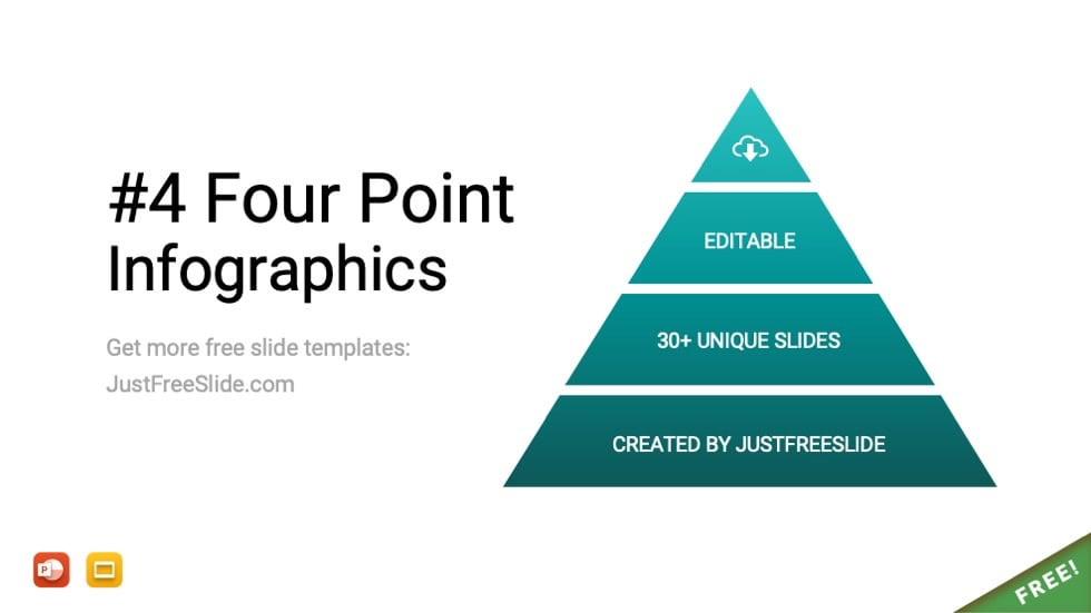 Free 4 Point Infographics for PowerPoint (30 Slides)