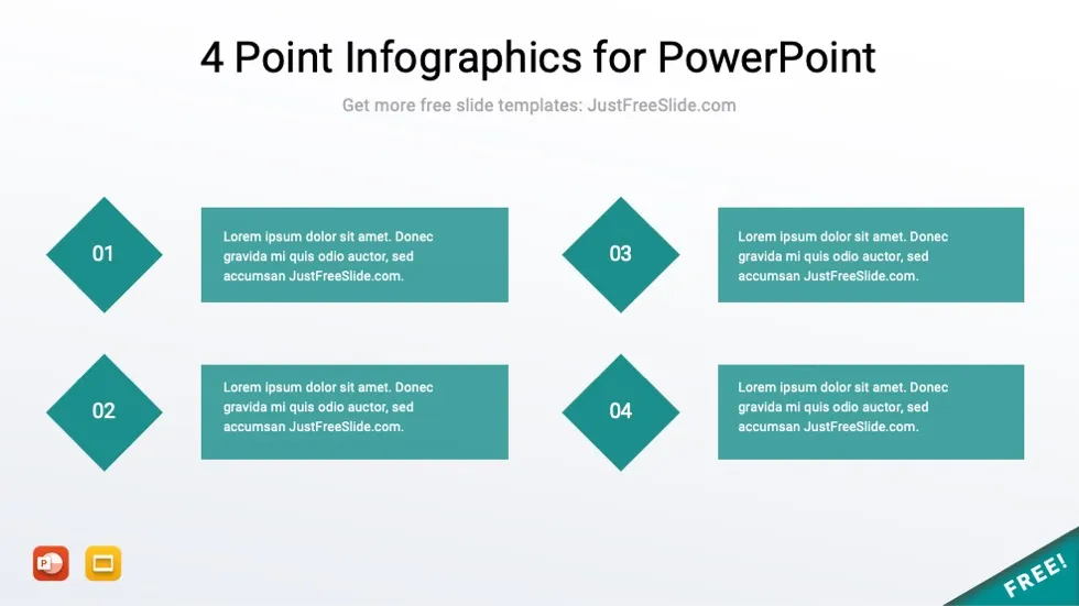 4 point infographics for powerpoint 10 jfs