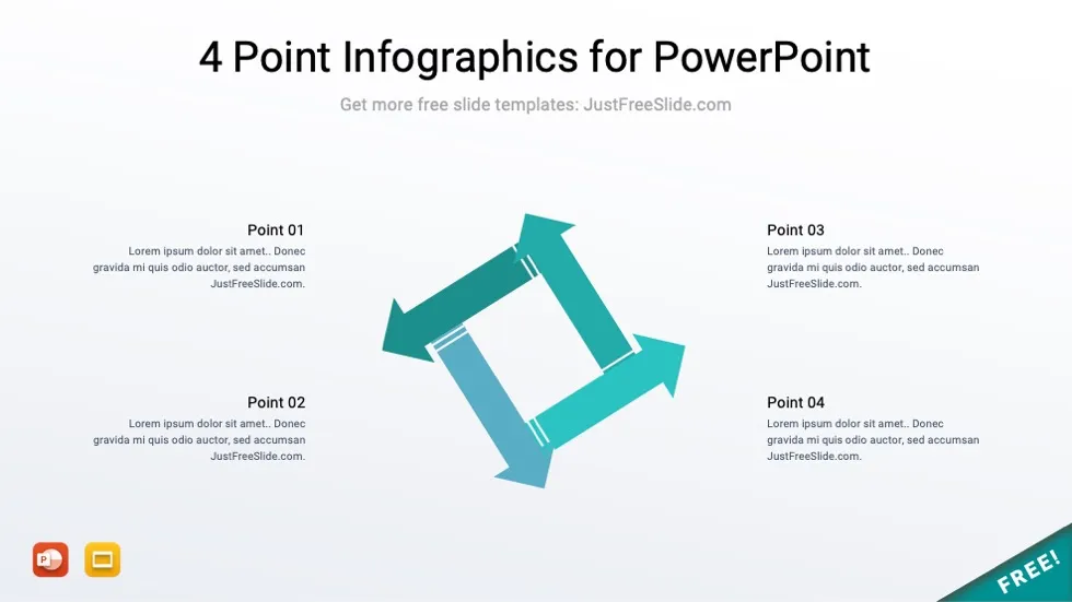 4 point infographics for powerpoint 11 jfs