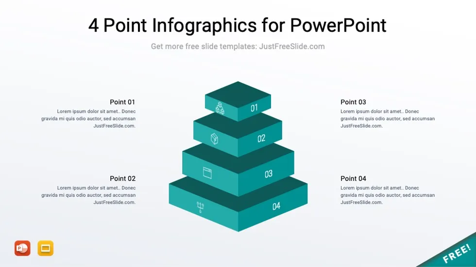 4 point infographics for powerpoint 12 jfs