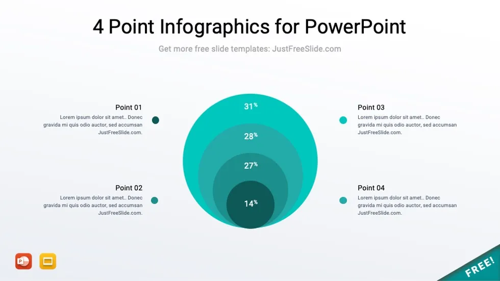 4 point infographics for powerpoint 14 jfs