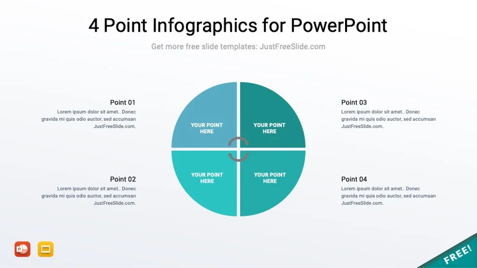 4 point infographics for powerpoint 15 jfs