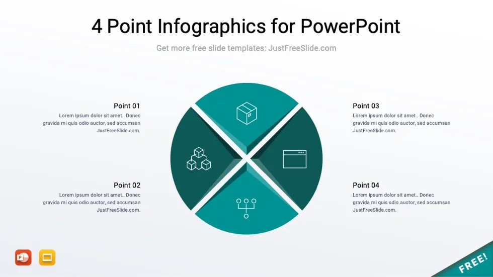 4 point infographics for powerpoint 16 jfs