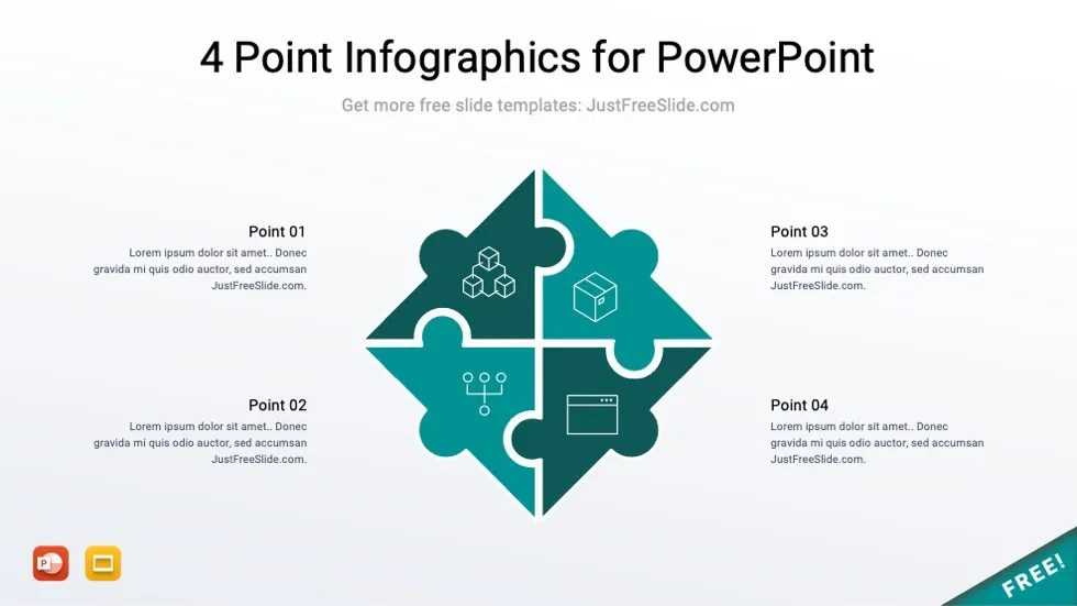 4 point infographics for powerpoint 18 jfs