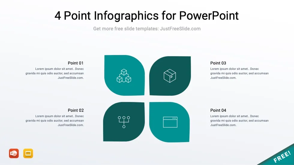 4 point infographics for powerpoint 19 jfs