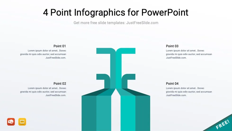 4 point infographics for powerpoint 20 jfs
