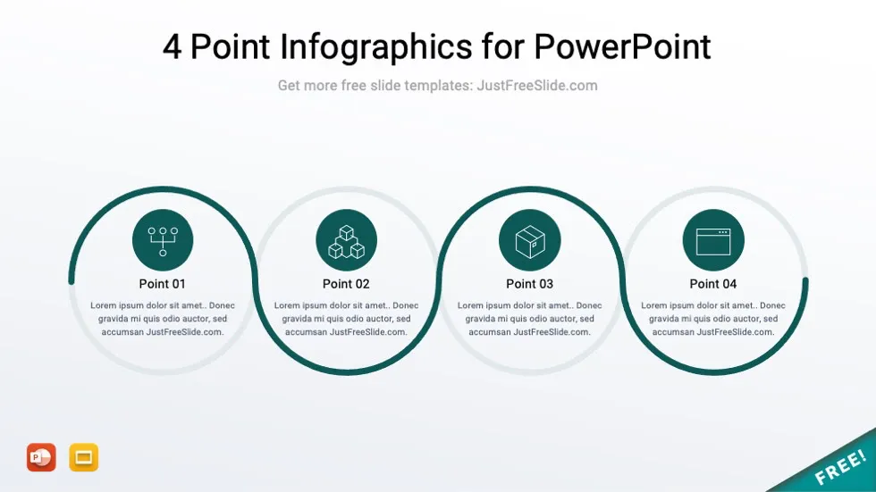 4 point infographics for powerpoint 22 jfs
