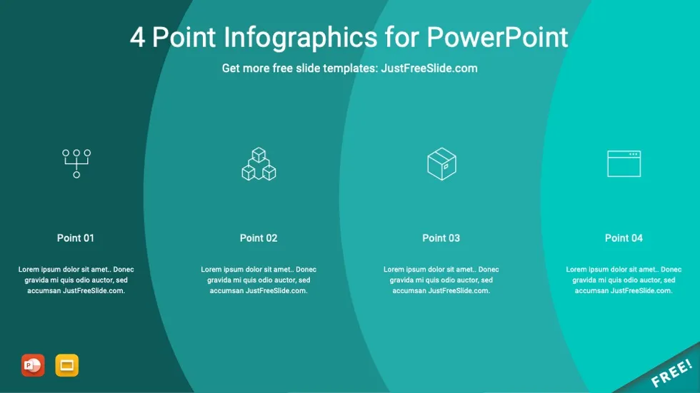 4 point infographics for powerpoint 23 jfs