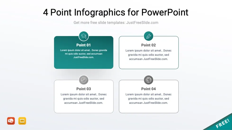 4 point infographics for powerpoint 24 jfs