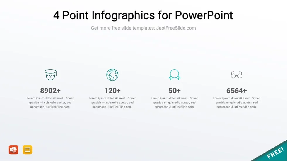 4 point infographics for powerpoint 25 jfs