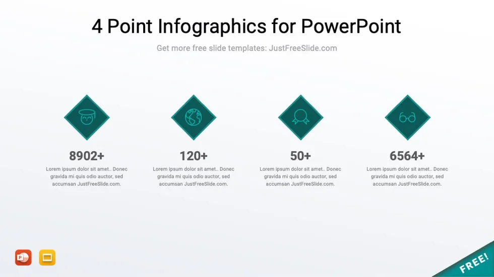 4 point infographics for powerpoint 26 jfs
