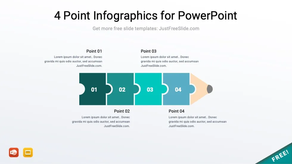 4 point infographics for powerpoint 27 jfs