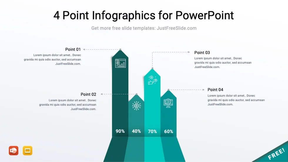 4 point infographics for powerpoint 28 jfs